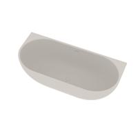 Ideavit Muur Duo Bad - 180x80x56cm - overloopgat - klikwaste afvoer - solid surface - verstelbare poten - wit mat 290352
