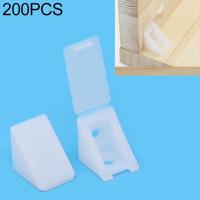 200 PCS plastic verdikte hoek connector meubilair rechte hoek Board beugel met cover maat: S