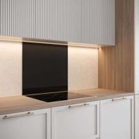 Saint-Gobain Zwart geëmailleerde glazen kap basis 45x90 - thumbnail