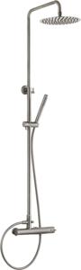 Qisani Flow regendoucheset met 2 straalsoorten Ø25cm gun metal