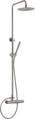 Qisani Flow regendoucheset met 2 straalsoorten Ø25cm gun metal