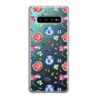 Bloemetjes: Samsung Galaxy S10 Plus Transparant Hoesje - thumbnail