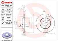 Remschijf BREMBO, Remschijftype: Binnen geventileerd, u.a. für Audi, VW, Seat