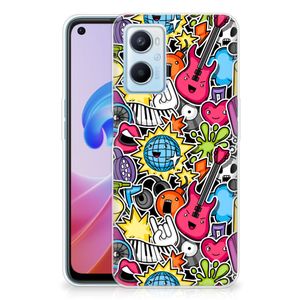 OPPO A96 | OPPO A76 Silicone Back Cover Punk Rock