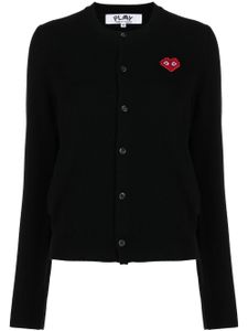 Comme Des Garçons Play cardigan à patch logo - Noir