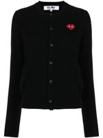 Comme Des Garçons Play cardigan à patch logo - Noir - thumbnail