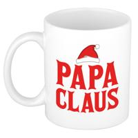 Bellatio Decorations Cadeau kerst koffiemok - Papa Claus - 300 ml - keramiek - beker - Kerstmis