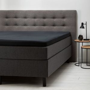 Fresh & Co Hoeslaken Comfort Jersey - Topper 190/200 x 200 cm, Kleur: Zwart