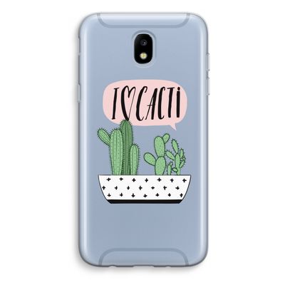 I love cacti: Samsung Galaxy J5 (2017) Transparant Hoesje