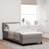 Boxspringbed met matras Taupe 200 x 90 cm Polyester