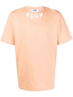 MSGM t-shirt en coton à logo imprimé - Orange