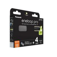 Oplaadbare batterijen PANASONIC ENELOOP PRO AAA 930 mAh 4 szt + doos (BK-4HCDE/4CP+CASE)