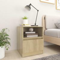 Nachtkastjes 2 st 40x40x50 cm bewerkt hout sonoma eikenkleurig