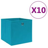 VidaXL Opbergboxen 10 st 28x28x28 cm nonwoven stof babyblauw VidaXL Opbergboxen 10 st 28x28x28 cm nonwoven stof babyblauw