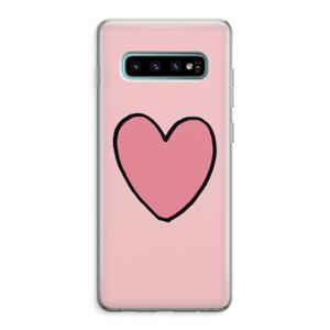 Hartje: Samsung Galaxy S10 Plus Transparant Hoesje