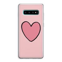 Hartje: Samsung Galaxy S10 Plus Transparant Hoesje