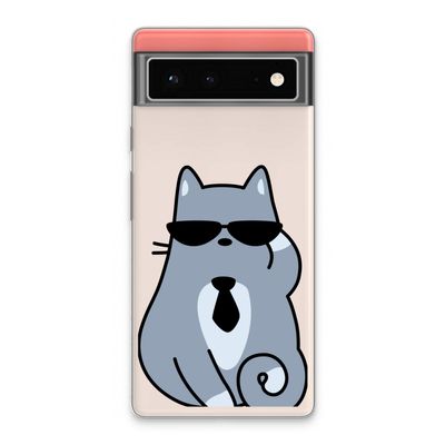 Cool cat: Google Pixel 6 Transparant Hoesje