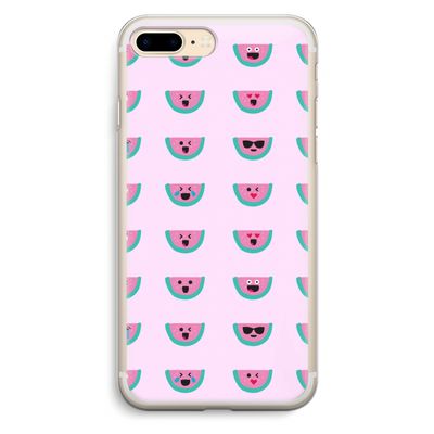 Smiley watermeloenprint: iPhone 7 Plus Transparant Hoesje