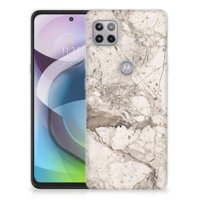 Motorola Moto G 5G | TPU | Siliconen hoesje | Marmer Beige