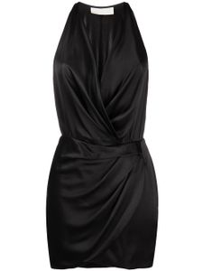 Michelle Mason silk halterneck mini dress - Noir