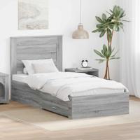 Bedframe met lade met hoofdeinde met opslag Bewerkt hout