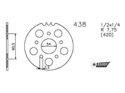 ESJOT Chain wheel 420 39z steel black