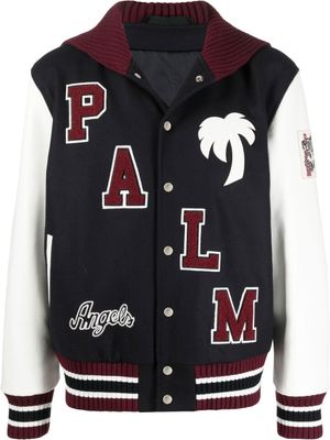 Palm Angels veste à patch logo - Bleu