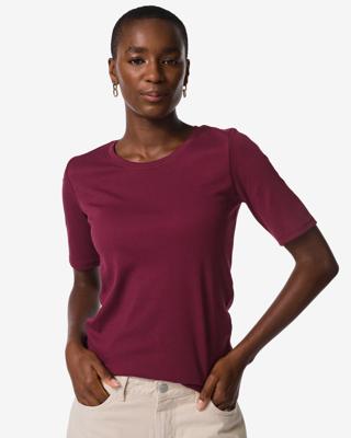 HEMA Dames Clara Shirt Bordeauxrood (bordeauxrood)