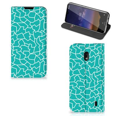 Nokia 2.2 | Bookcase | Cracks Blue