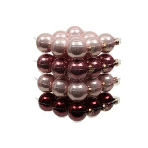 36x stuks glazen kerstballen roze tinten 4 cm mat/glans