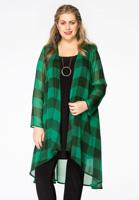 Yoek Vest-blouse CARREAU | Groen | Maat 54/56