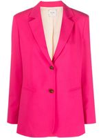 Alysi blazer en laine vierge à simple boutonnage - Rose