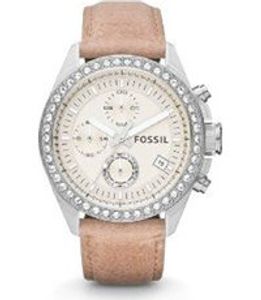Horlogeband Fossil CH2854 Leder Beige 22mm