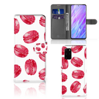 Samsung Galaxy S20 Plus Book Cover Pink Macarons - thumbnail