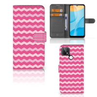 OPPO A15 Telefoon Hoesje Waves Pink - thumbnail