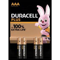 Duracell Plus-AAA K4 AAA batterij (potlood) Alkaline 1.5 V 4 stuk(s) - thumbnail