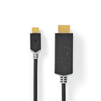 Nedis CCBW64655AT10 video kabel adapter 1 m USB Type-C HDMI Antraciet - thumbnail