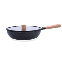 Casserolepan met deksel Quid Naturalia Zwart Metaal 28 cm Met deksel Stoofschotels