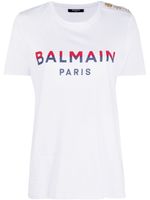 Balmain t-shirt à logo imprimé - Blanc