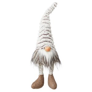 Pluche gnome/dwerg decoratie pop/knuffel grijs 37 cm