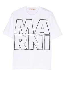 Marni Kids t-shirt à logo imprimé - Blanc