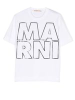 Marni Kids t-shirt à logo imprimé - Blanc