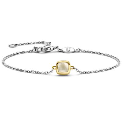 TI SENTO-Milano 2994MW Armband Mother of Pearl zilver-en goudkleurig wit 16-19,5 cm
