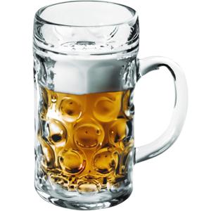 Bierpullen/bierglazen - 1x - 1.3 liter/130 cl/1300 ml - onbreekbaar kunststof