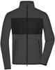 James & Nicholson JN1312 Men´s Fleece Jacket - /Dark-Melange/Black - XL