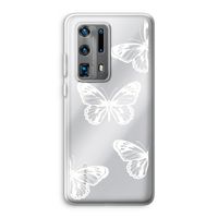 White butterfly: Huawei P40 Pro Plus Transparant Hoesje