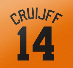 Muursticker voetbal Johan Cruijff 14