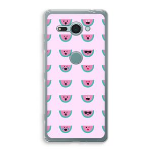 Smiley watermeloenprint: Sony Xperia XZ2 Compact Transparant Hoesje