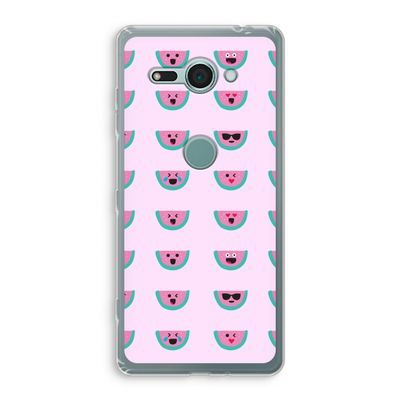 Smiley watermeloenprint: Sony Xperia XZ2 Compact Transparant Hoesje
