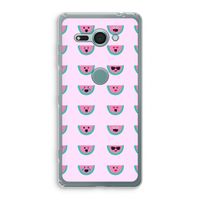 Smiley watermeloenprint: Sony Xperia XZ2 Compact Transparant Hoesje